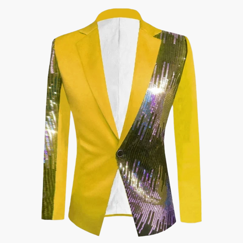 Herren Blazer Sakko Modern Party Club Slim Fit Einreiher – Auffälliger Look für besondere Anlässe