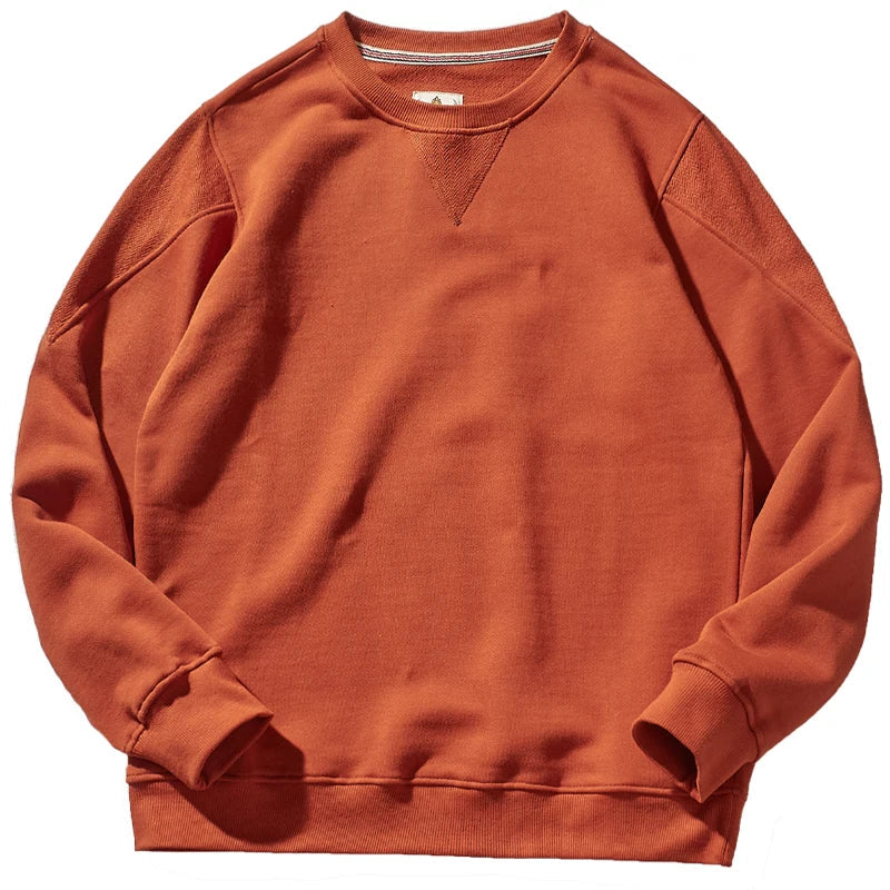 Unisex Langarm Sweatshirt Rundhals Baumwoll-Mix