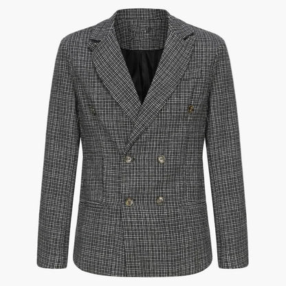Męska nowoczesna dwurzędowa marynarka – elegancki blezer biznesowy i casual