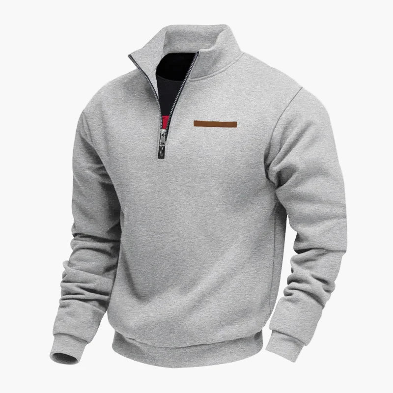 Herren Halber Reißverschluss Pullover – Lässiger Reise-Sweater für Alltag & Freizeit
