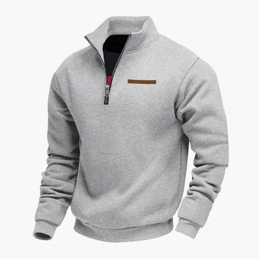 Jersey para hombre con media cremallera – Suéter casual para viajes, día a día y ocio