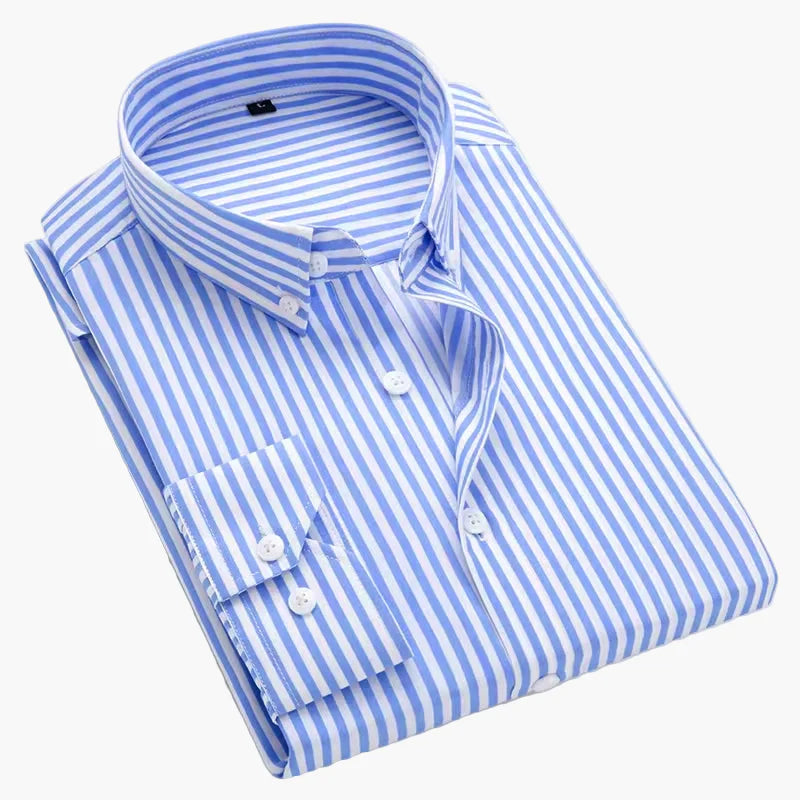 Herren Business-Freizeit Hemd mit Streifenmuster – Klassisch, Modern, Vielseitig