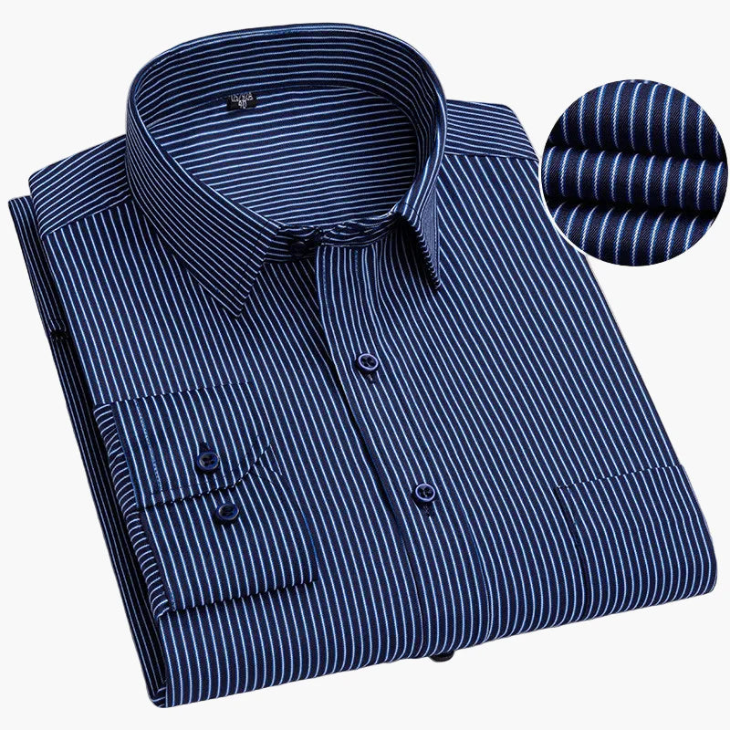 Camicia da uomo business con sottili righe – Elegante camicia casual e da ufficio