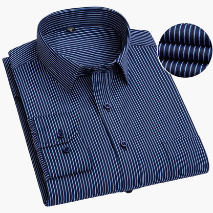 Camicia da uomo business con sottili righe – Elegante camicia casual e da ufficio