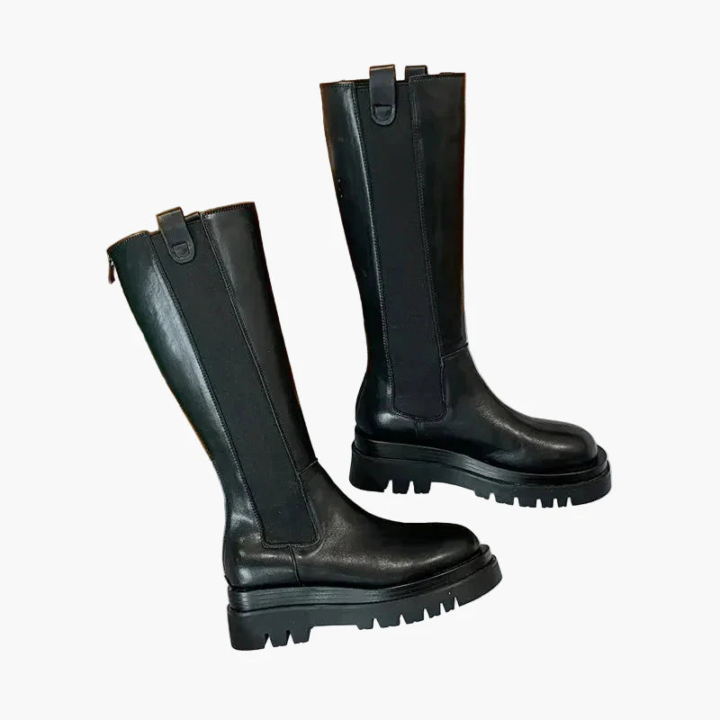 Dame støvler med chunky sål – Trendy langskaftede boots til efterår og vinter