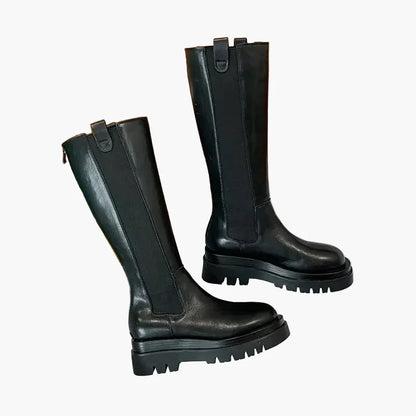 Dame støvler med chunky sål – Trendy langskaftede boots til efterår og vinter