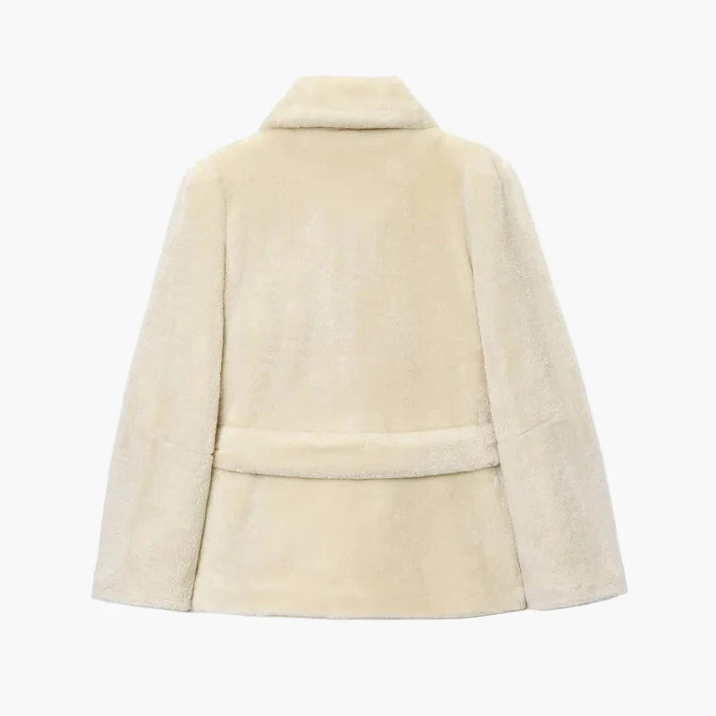 Damen Kurzmantel mit Gürtel und klassischem Kragen – Eleganter Alltagsmantel
