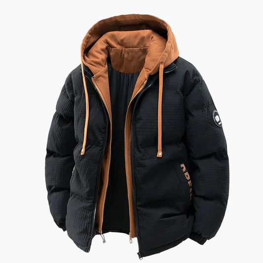 Giacca invernale imbottita da uomo con cappuccio – Stile casual urbano per i giorni freddi