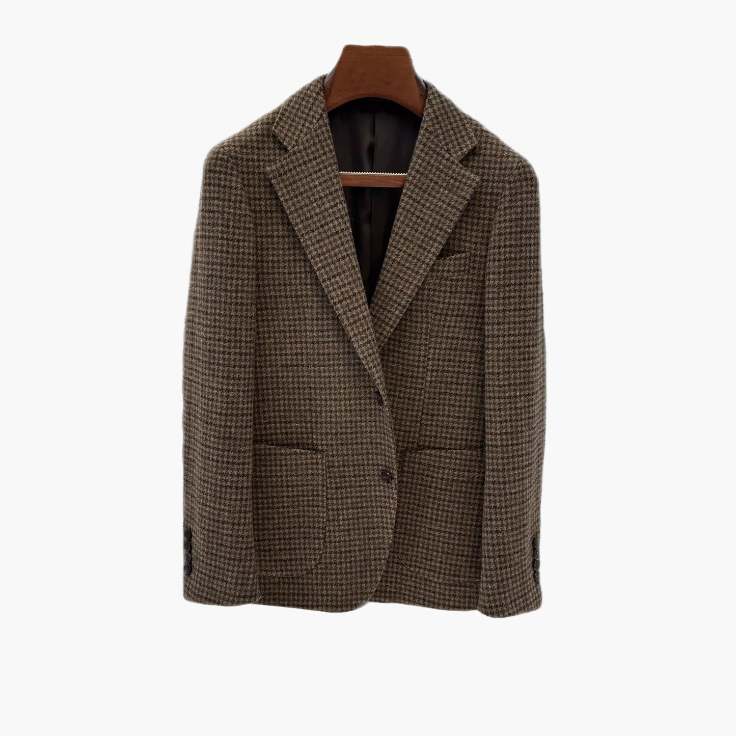 Herre rutete dressjakke klassisk fritids- og businessblazer – elegant stil til hverdag og kontor