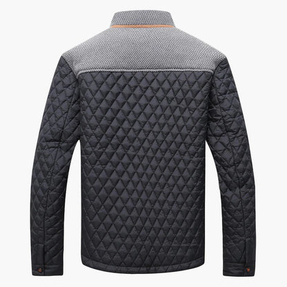 Doudoune matelassée homme bomber casual avec doublure à carreaux – veste de loisirs tendance pour le quotidien et le bureau
