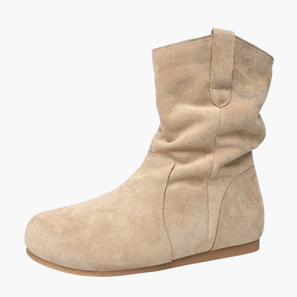 Stivaletti da donna per tempo libero, stivali a calzata facile, look vintage, comfort