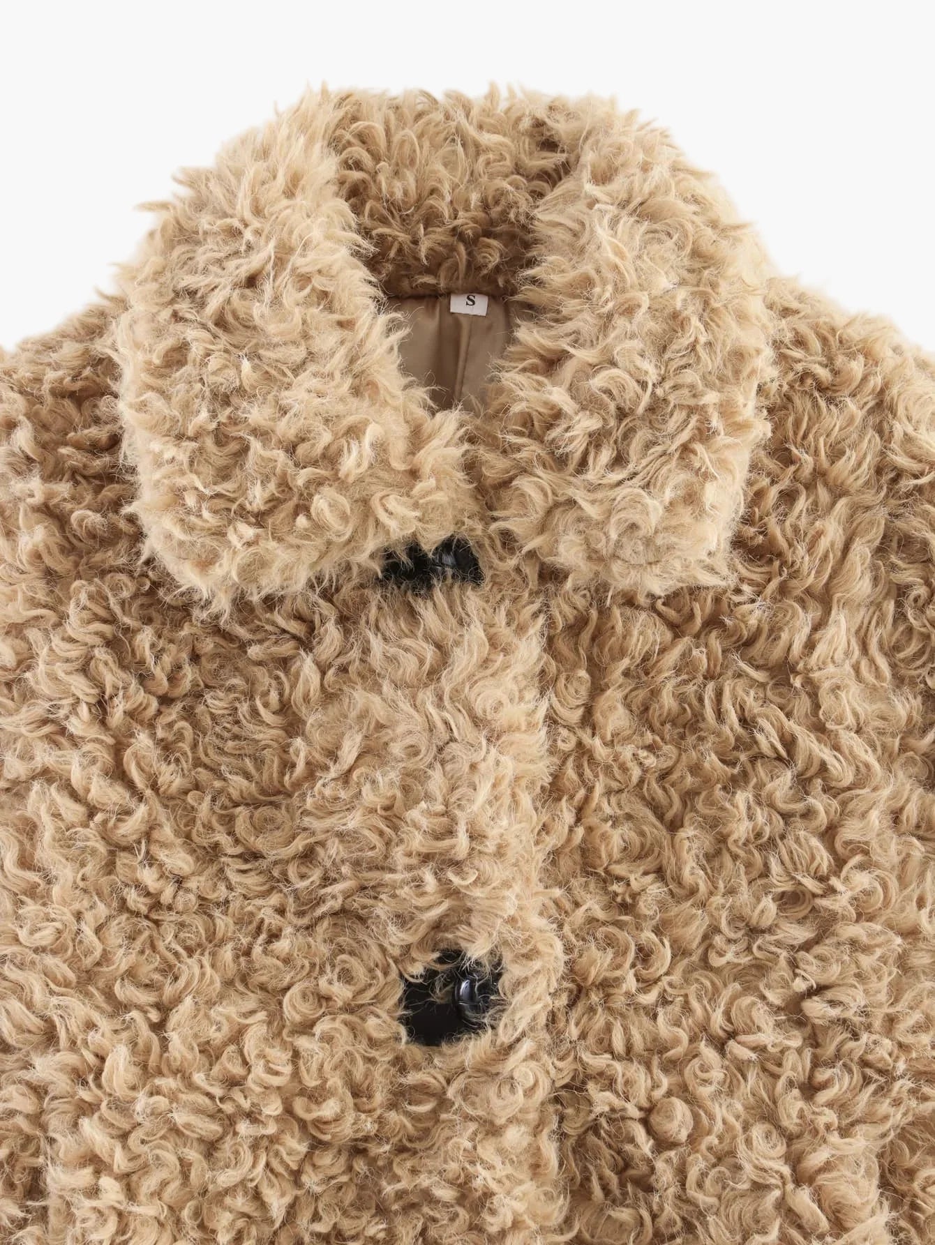 Dam teddyjacka i vintage-look – Moderiktig kort jacka för höst och vinter