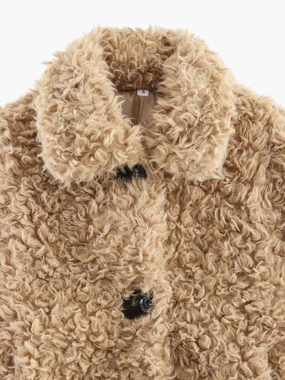 Dam teddyjacka i vintage-look – Moderiktig kort jacka för höst och vinter