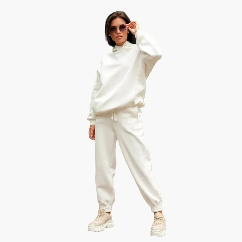 Damen Oversize Freizeit Jogginganzug Set – Hoodie & Jogginghose, Lässig & Bequem für Alltag und Sport