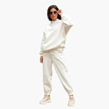 Damen Oversize Freizeit Jogginganzug Set – Hoodie & Jogginghose, Lässig & Bequem für Alltag und Sport