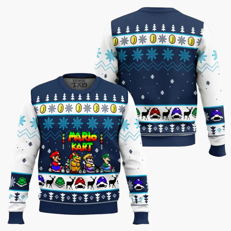 Unisex retro gamer Ugly Christmas Sweater – pixelontwerp geïnspireerd door videogameklassiekers