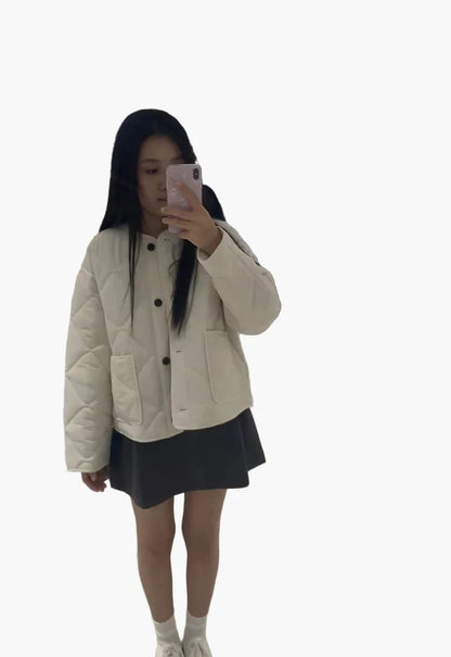 Giacca trapuntata da donna tempo libero stile minimalista giacca di mezza stagione