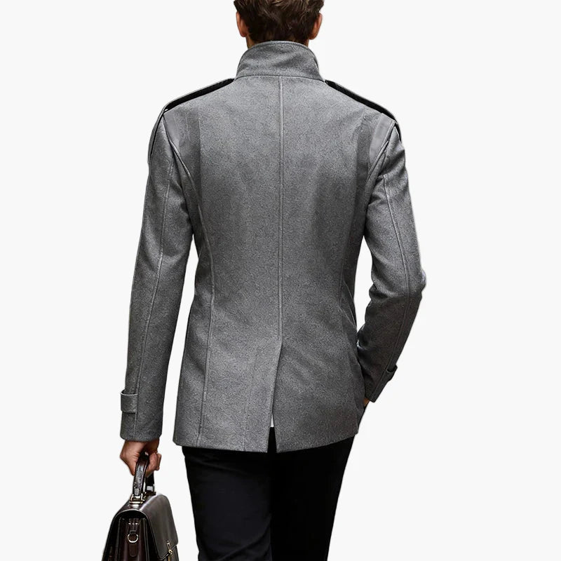 Heren dubbelrijige business mantel – Elegante winter peacoat voor kantoor & vrije tijd