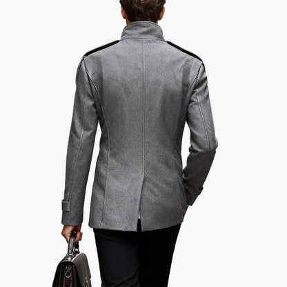 Heren dubbelrijige business mantel – Elegante winter peacoat voor kantoor & vrije tijd