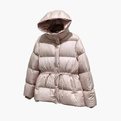Chaqueta de invierno acolchada para mujer con capucha – Chaqueta cálida y moderna para actividades al aire libre y día a día