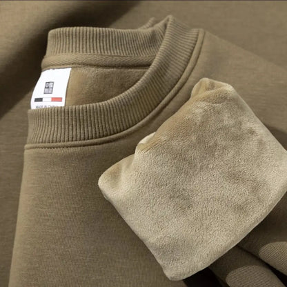 Unisex Rundhals-Sweatshirt mit Rippbündchen und weichem Innenfutter