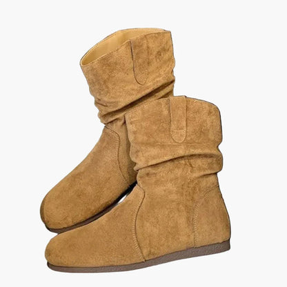 Stivaletti da donna per tempo libero, stivali a calzata facile, look vintage, comfort