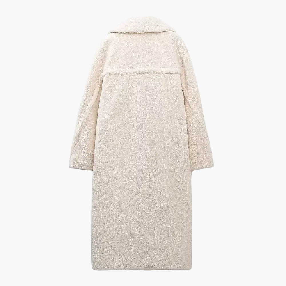 Cappotto Teddy elegante da donna con chiusura a doppio petto – Cappotto invernale raffinato per tutti i giorni e tempo libero