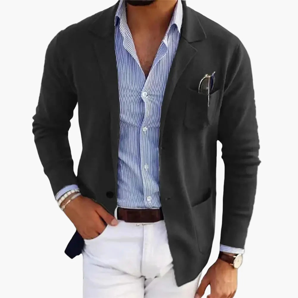 Giacca da uomo moderna monopetto business casual – Blazer per ufficio e tutti i giorni