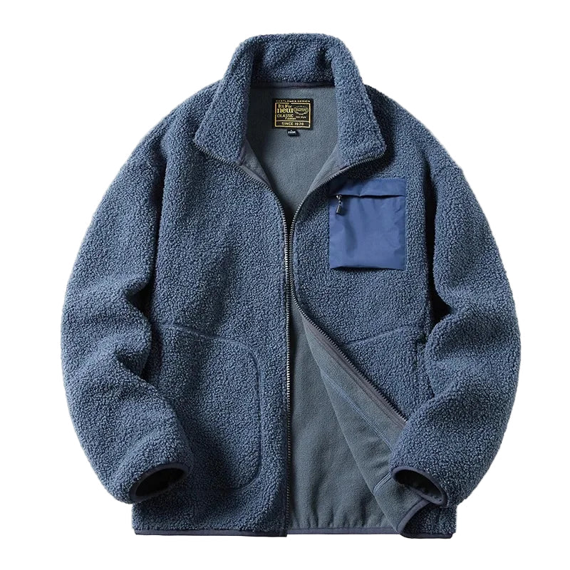 Herre Fleecejakke Moderne Unisex Fritid Outdoor med brystlomme