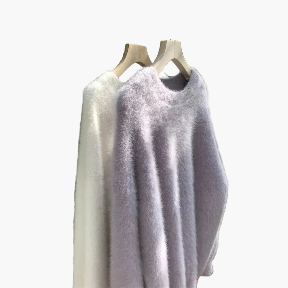 Dame sweater løs oversize stil til efterår og vinter, moderigtig basis sweater