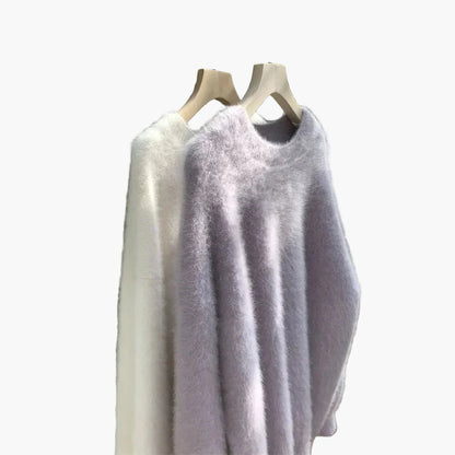 Dame sweater løs oversize stil til efterår og vinter, moderigtig basis sweater