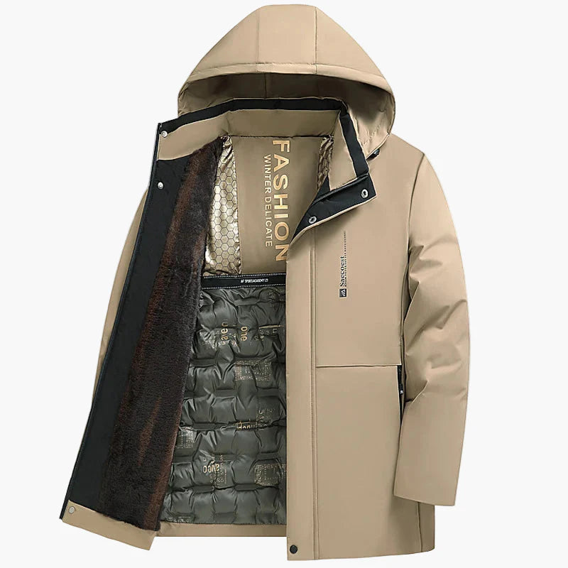 Herren Wintermantel mit Kapuze – Modischer, gefütterter Outdoor-Parka für kalte Tage