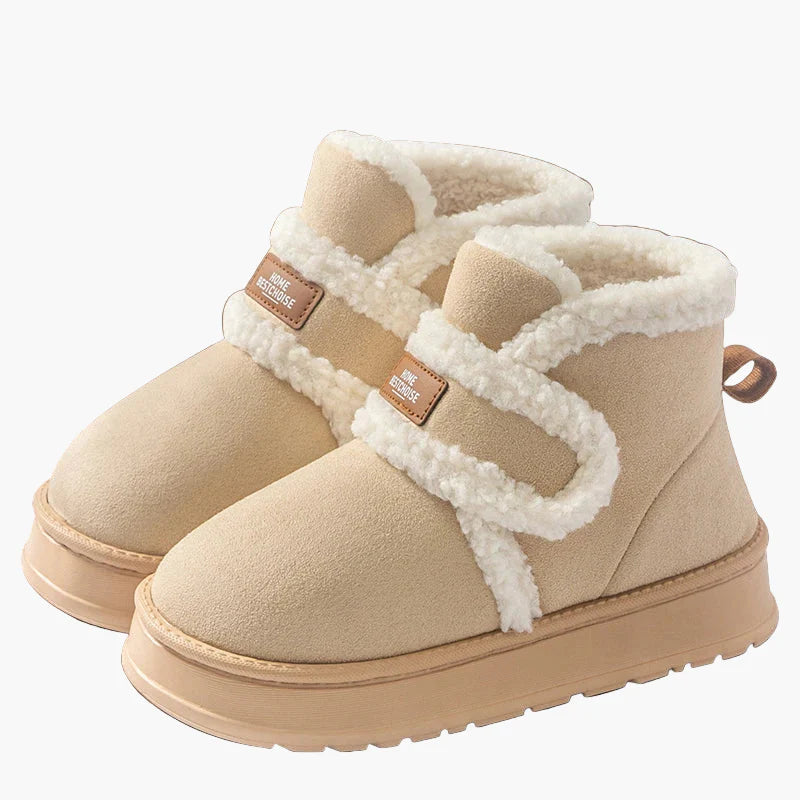 Pantofole invernali da donna con design in peluche caldo, comode pantofole antiscivolo per casa