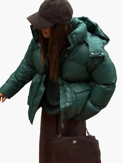 Damen Oversize Winter Steppjacke – Modische Übergangsjacke für Alltag und Freizeit