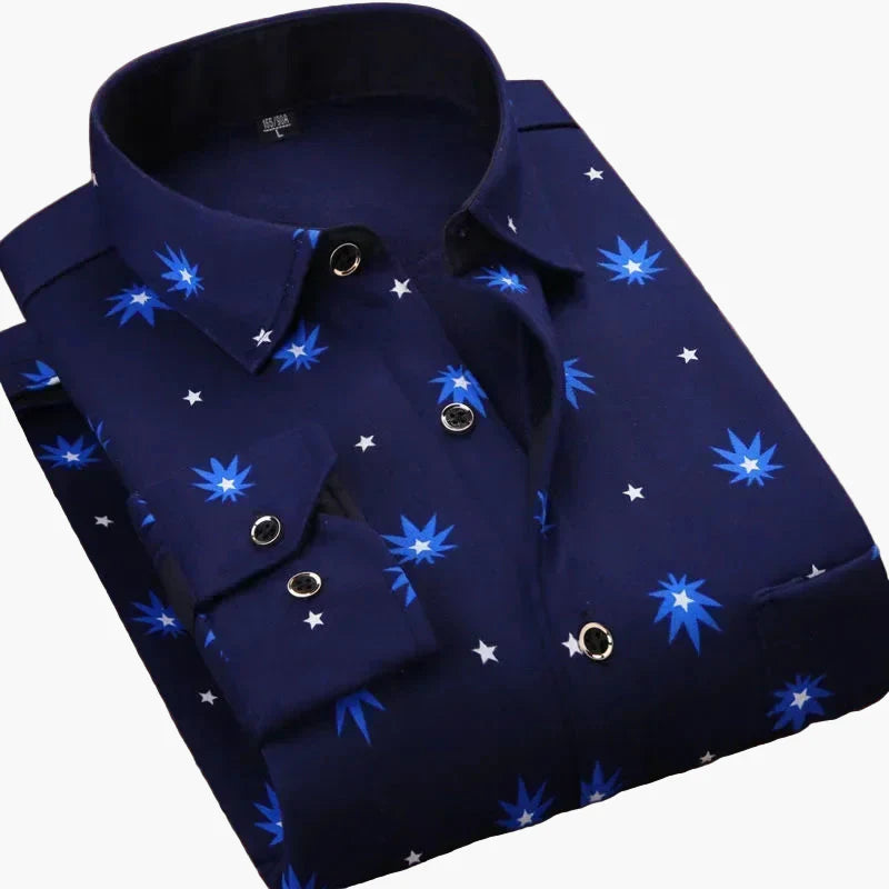 Camicia da uomo casual a quadri, camicia moderna a maniche lunghe per quotidiano e ufficio