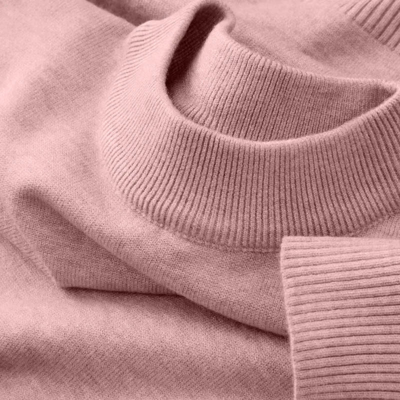 Unisex Strickpullover Rundhalsausschnitt Feinstrick Grau