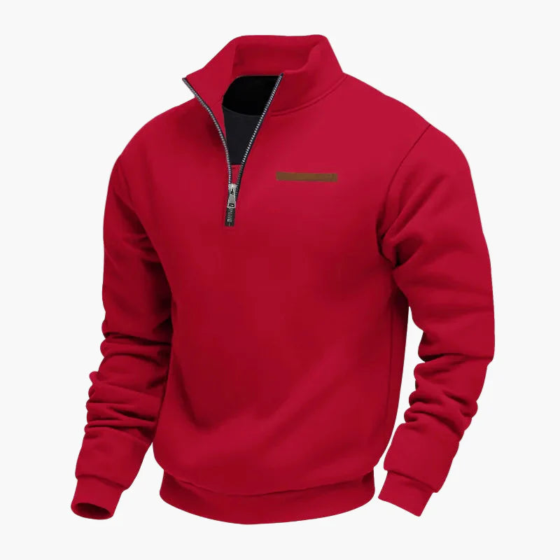 Herren Halber Reißverschluss Pullover – Lässiger Reise-Sweater für Alltag & Freizeit