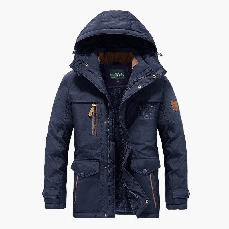 Parka d'hiver outdoor pour homme avec capuche – Veste de loisirs chaude et doublée pour les jours froids