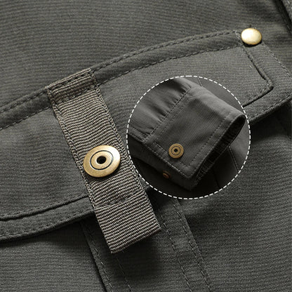 Męska kurtka shacket z flaneli z ociepleniem – overshirt w stylu western, kurtka przejściowa z zatrzaskami
