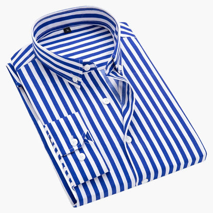 Herren Business-Freizeit Hemd mit Streifenmuster – Klassisch, Modern, Vielseitig