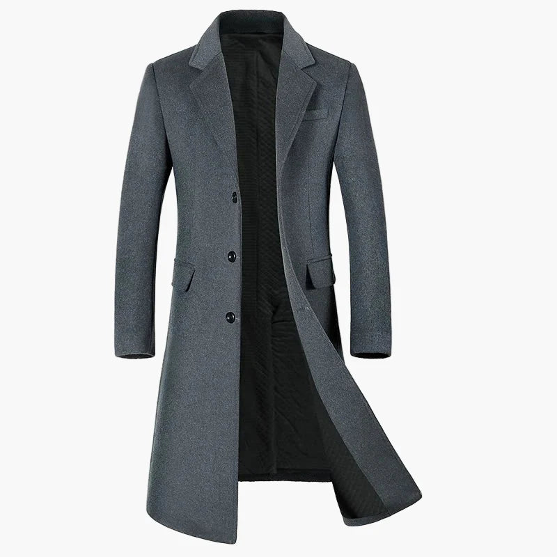 Cappotto da uomo business – Classico cappotto lungo invernale per tutti i giorni e ufficio