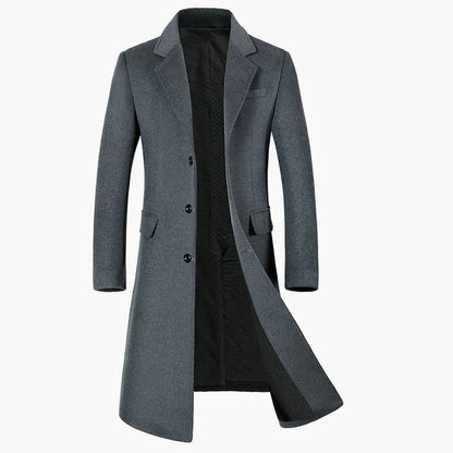 Cappotto da uomo business – Classico cappotto lungo invernale per tutti i giorni e ufficio