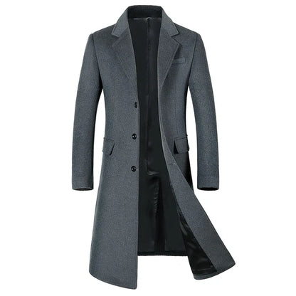 Cappotto da uomo business – Classico cappotto lungo invernale per tutti i giorni e ufficio
