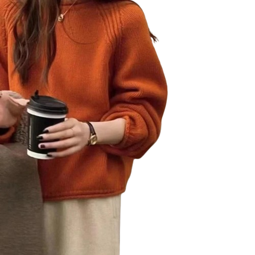 Damski sweter w stylu francuskim – wygodny luźny sweter na co dzień i czas wolny
