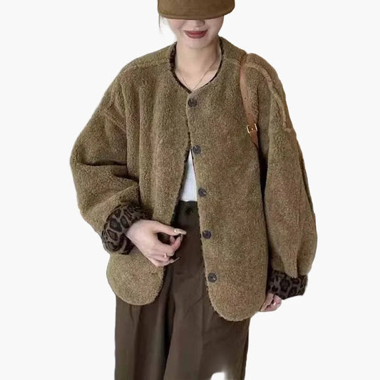 Dames Oversized Casual Jas met Knopenrij – Trendy Herfst-Winter Look