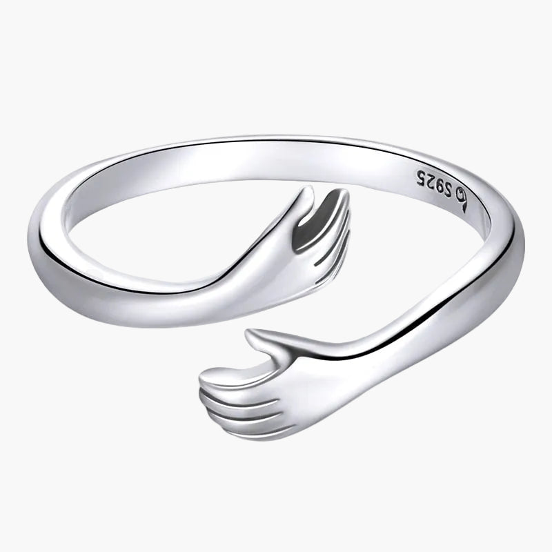 Damen Verstellbarer Umarmungsring – Symbol für Liebe und Verbundenheit, Geschenk für Frauen