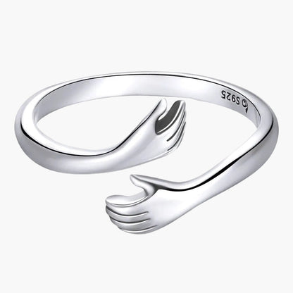 Damen Verstellbarer Umarmungsring – Symbol für Liebe und Verbundenheit, Geschenk für Frauen
