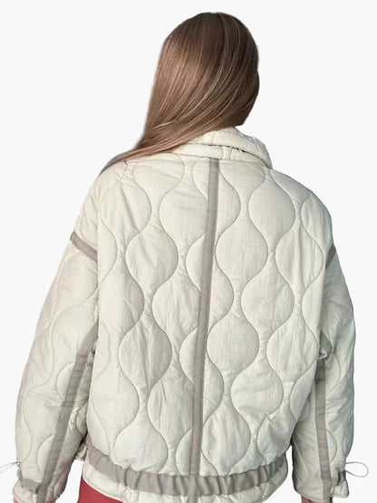 Giacca imbottita da donna casual giacca di transizione con design moderno per tutti i giorni e tempo libero