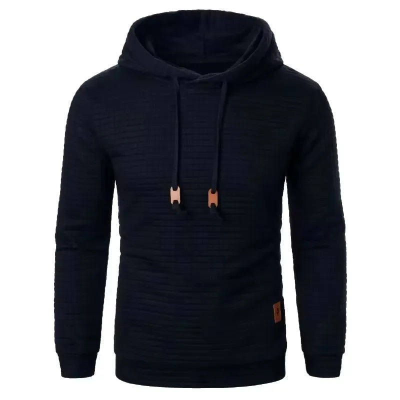 Herren Kapuzenpullover Strick-Optik Strukturmuster