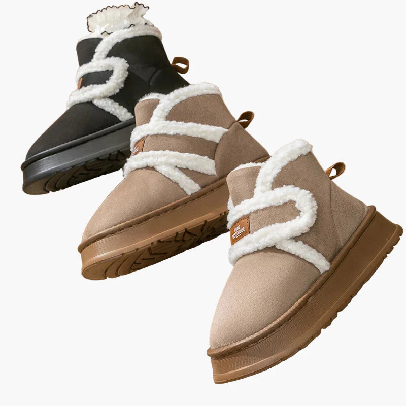 Pantofole invernali da donna con design in peluche caldo, comode pantofole antiscivolo per casa